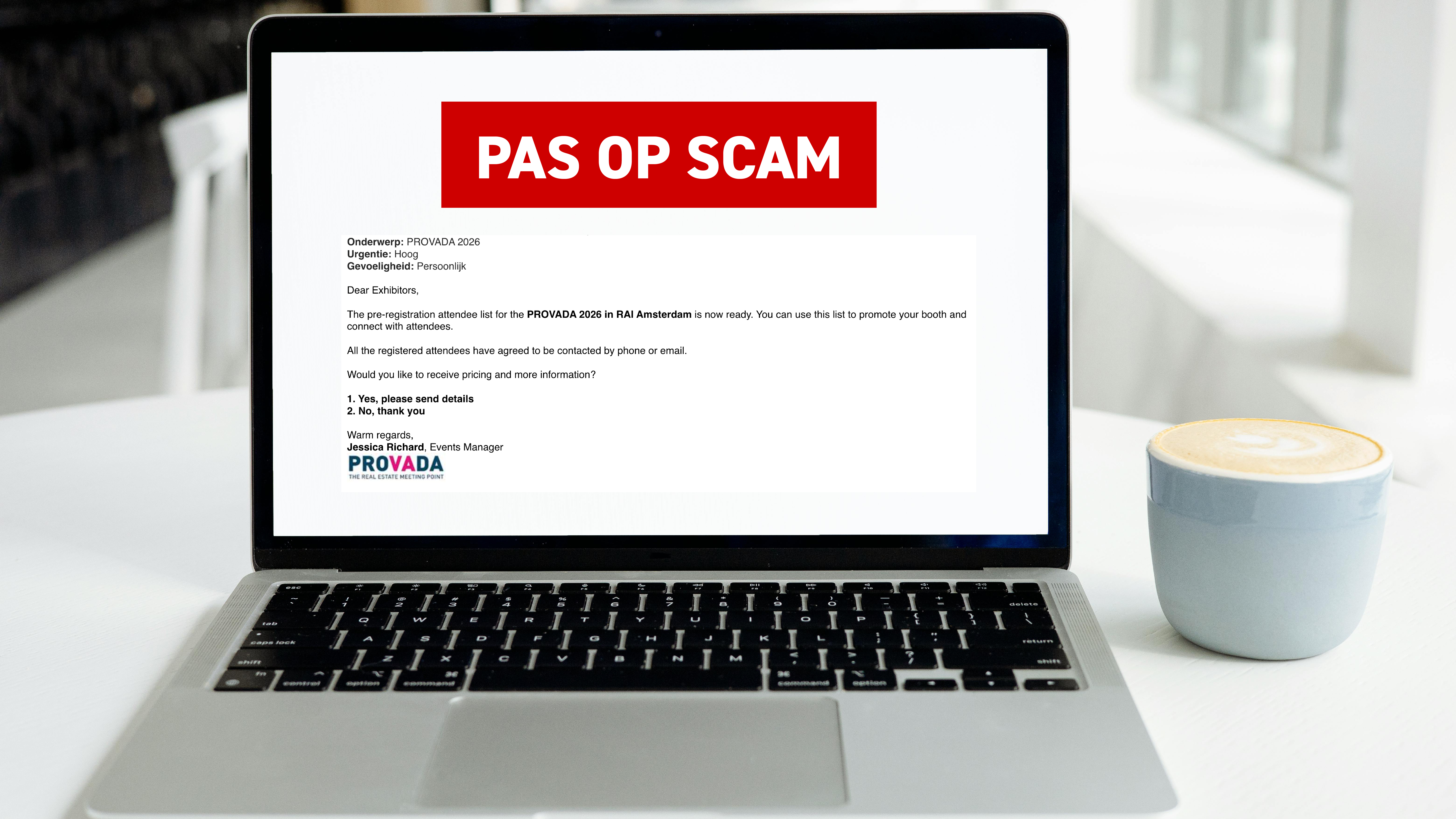 Let op: Valse e-mails namens PROVADA in omloop