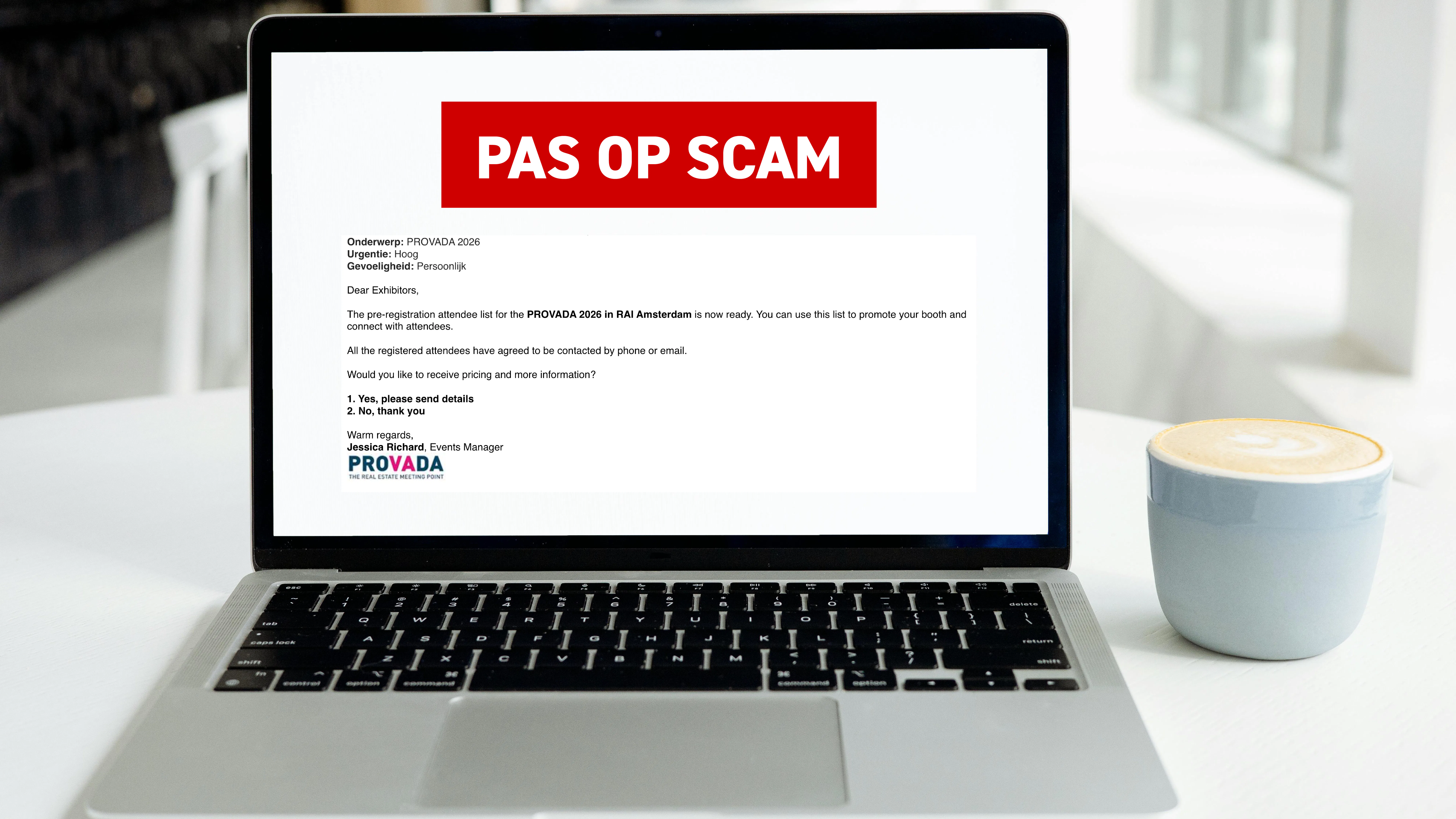 Let op: Valse e-mails namens PROVADA in omloop